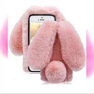 •Unused IPhone 12 Pro Max fuzzy bunny phone case•